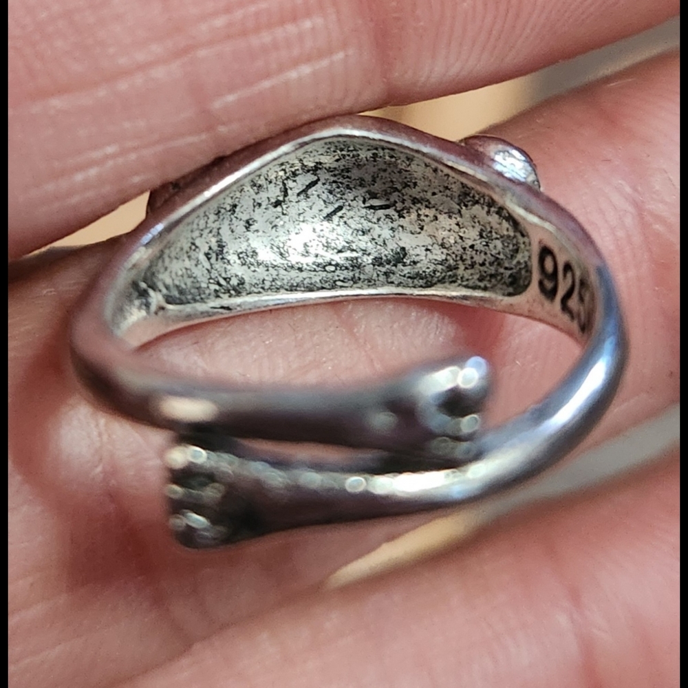Sterling Silver Frog Ring - image 5